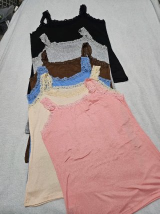 Lote 6 Camisetas Tirantes Encaje Talla XL