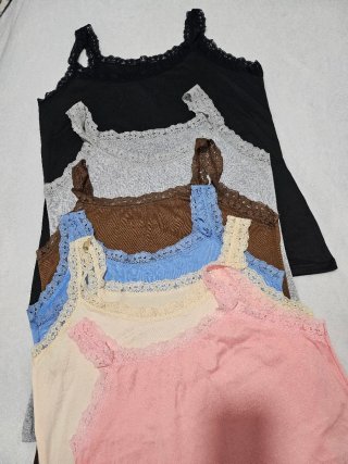 Lote 6 Camisetas Tirantes Encaje Talla XL