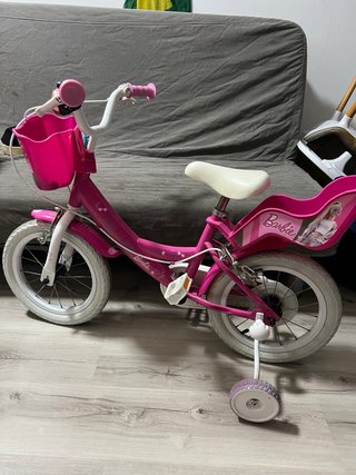 Bicicleta Infantil Barbie Rosa
