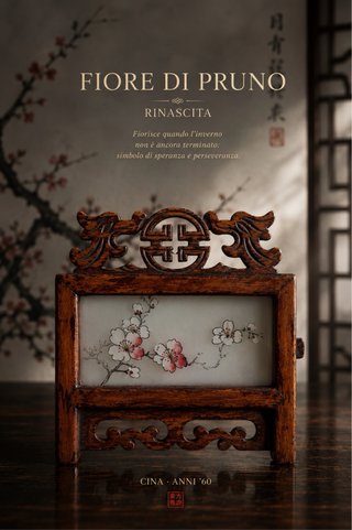 Antichi paraventi miniatura Cina vintage dipinti
