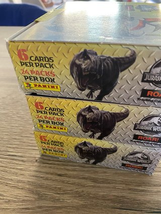 3 Cajas Selladas Jurassic World Roar Trading Card