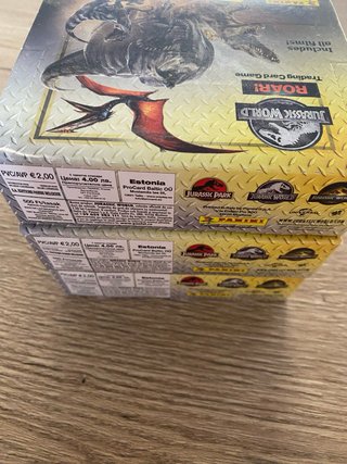 3 Cajas Selladas Jurassic World Roar Trading Card