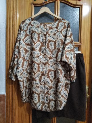 Conjunto Falda y Blusa Estampada Talla XXL