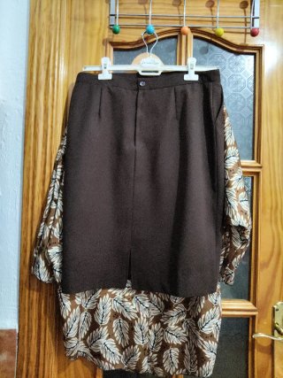 Conjunto Falda y Blusa Estampada Talla XXL