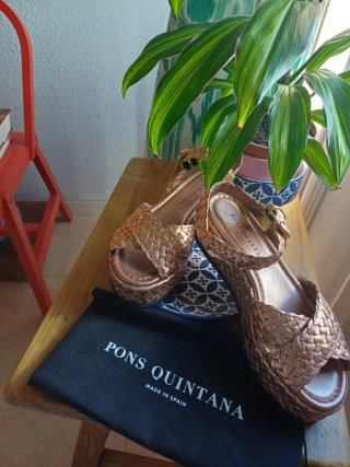 Sandalias Pons Quintana Cobre Talla 38