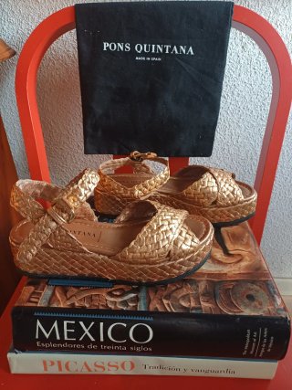 Sandalias Pons Quintana Cobre Talla 38
