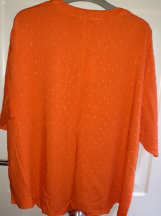 Blusa bambula TESS COLLECTION naranja talla única