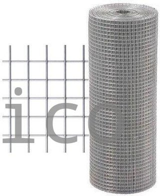 Malla Electrosoldada Galvanizada - 102x51 mm - 2,7 mm - 1x25 m