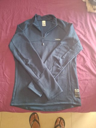 Sudadera Quechua Media Cremallera Azul Talla M