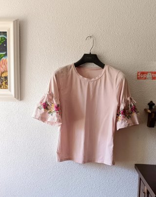 Blusón Nuevo Talla L-M Bordado Flores