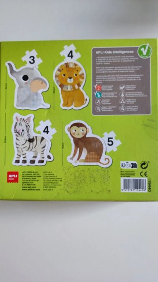 4 Puzzles Apli Kids Animales Savanna +2 años niño