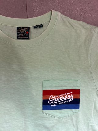 Camiseta Superdry verde lima menta manga corta