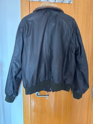 Cazadora aviador Pull&Bear piel marrón