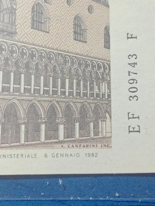 Banconote 1000 Lire Banca d'Italia 1982
