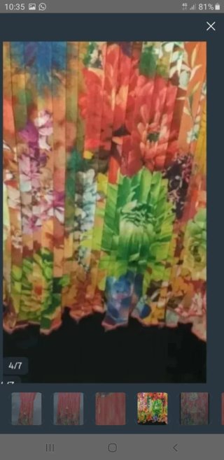 Vestido plisado multicolor talla única