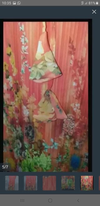 Vestido plisado multicolor talla única