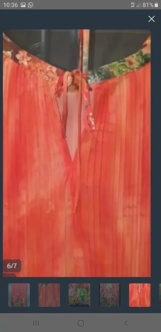 Vestido plisado multicolor talla única