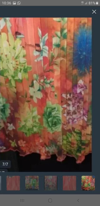 Vestido plisado multicolor talla única