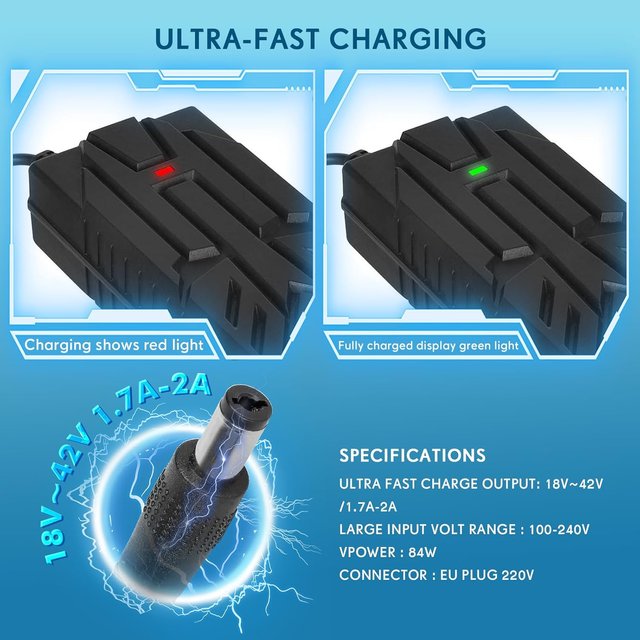 Caricabatterie per monopattino elettrico 42V 1,7A
