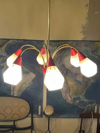 Lampadario sospensione anni'50 Stilnovo