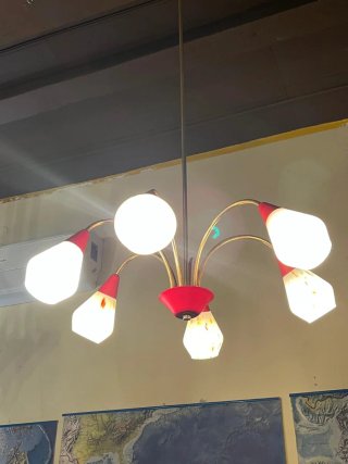 Lampadario sospensione anni'50 Stilnovo