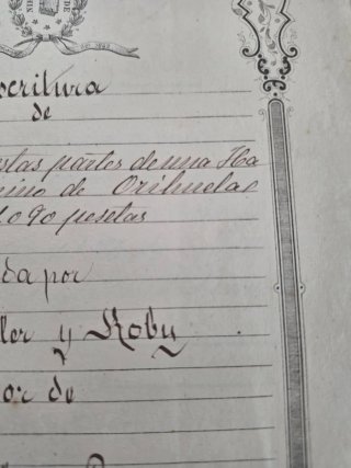 Documento manuscrito original 1898