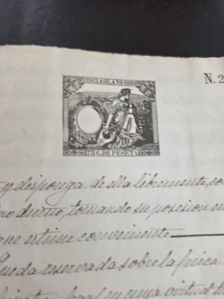 Documento manuscrito original 1898