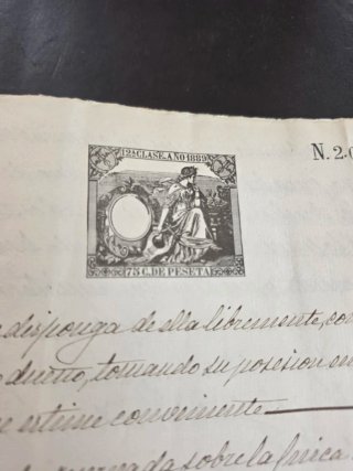 Documento manuscrito original 1898