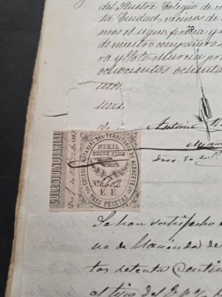Documento manuscrito original 1898