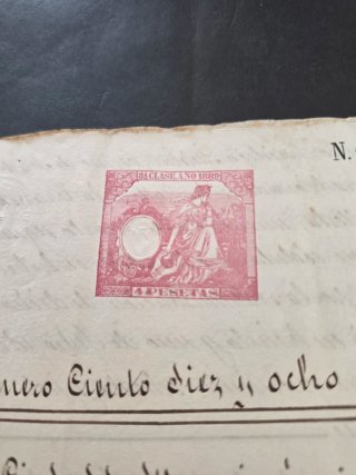 Documento manuscrito original 1898