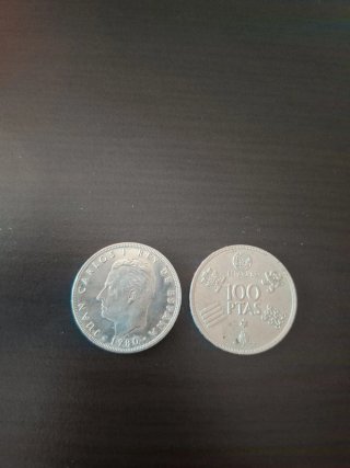 Monedas antiguas España 100 ptas
