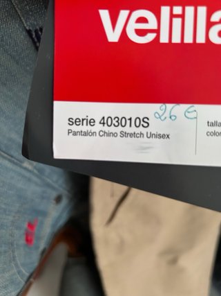 Pantalón chino Velilla de trabajo unisex T.38