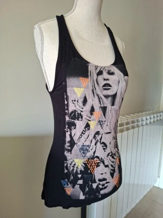 Camiseta Bershka Negra Talla S Mujer