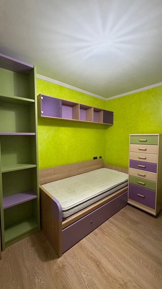 Letto a castello con 2 letti + 2 mensole + cassettiera, NO SPEDIZIONI