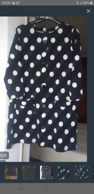 Vestido Sfera Negro Lunares Blancos