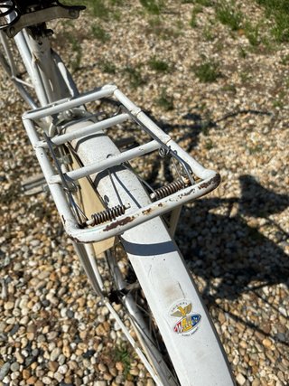 Bicicletta da donna bianca vintage