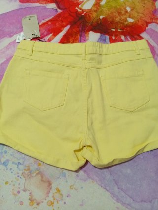 Shorts vaqueros amarillos Denim Co. Talla M