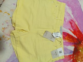 Shorts vaqueros amarillos Denim Co. Talla M