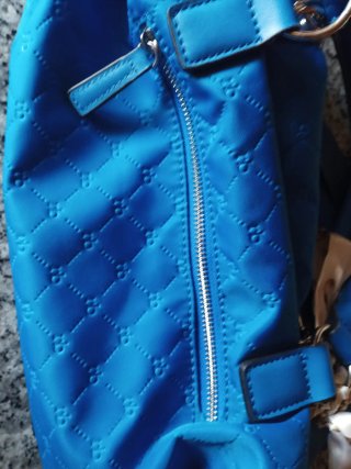 Borsa donna blu trapuntata