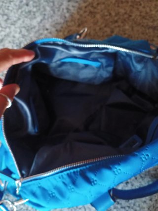 Borsa donna blu trapuntata