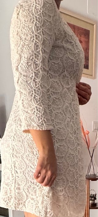Chaqueta Zara Encaje Blanca