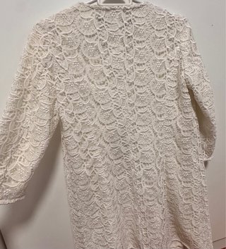 Chaqueta Zara Encaje Blanca