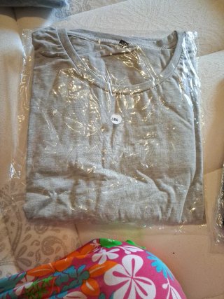 2 Camisetas Talla XXXL (Azul y Gris)