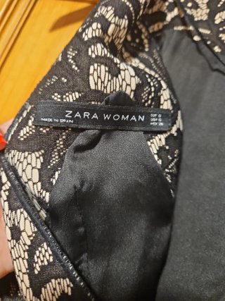 Vestido Zara Negro  Encaje