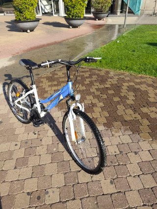 Bicicleta Junior Azul y Blanca