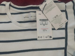 Jersey Lefties rayas manga volantes Talla M