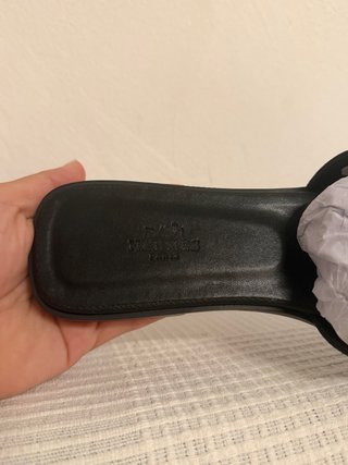 Sandalias Hermes H Negras
