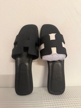 Sandalias Hermes H Negras
