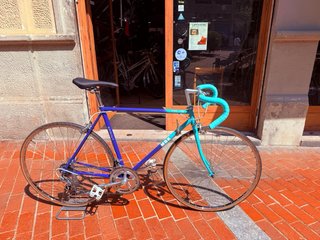 Bicicleta Carretera Vintage MBK Azul/Turquesa