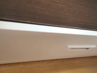 Canapé abatible blanco con cajón zapatero